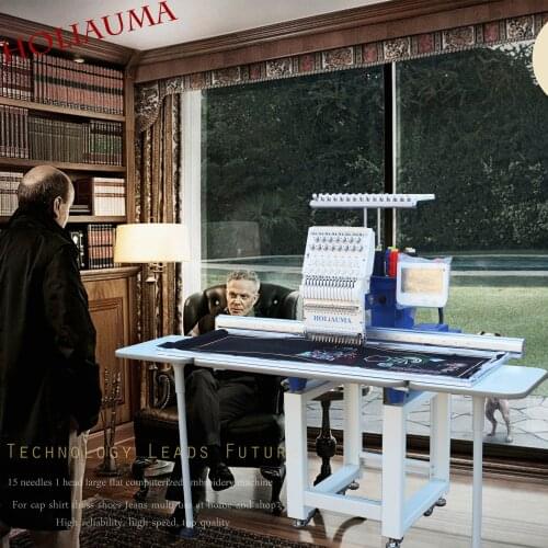 Single Head Cap T-Shirt Flat Computerized Embroidery Machine