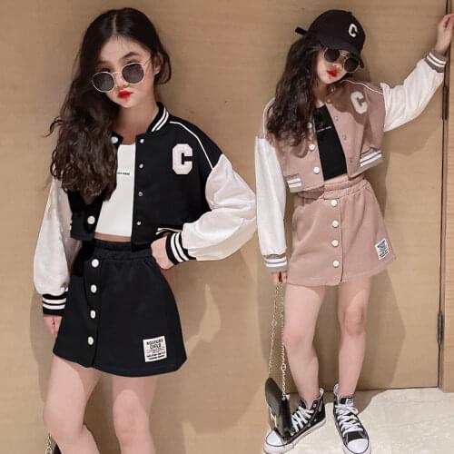 Kids Costume Teen Girls Clothing Set 2021 Autumn Casual Jackets Pants Suit School Girls Tracksuit Kids Clothes Set 10 12 Years