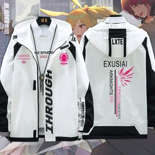 Arknights Cosplay Costume Amiya hiphop Unisex Hoodie Zipper Hooded Sweatshirt suits Long sleeve Fashion jacket coat Game clothes