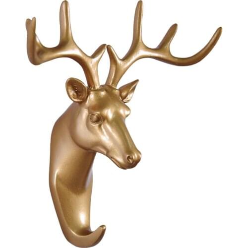 CREATIVE 3D ANIMAL HEAD HOOK AMERICAN STYLE LIVING ROOM BEDROOM WALL DECORATION DEER HEAD DECORATIVE HOTEL WALL HANG DECORATION