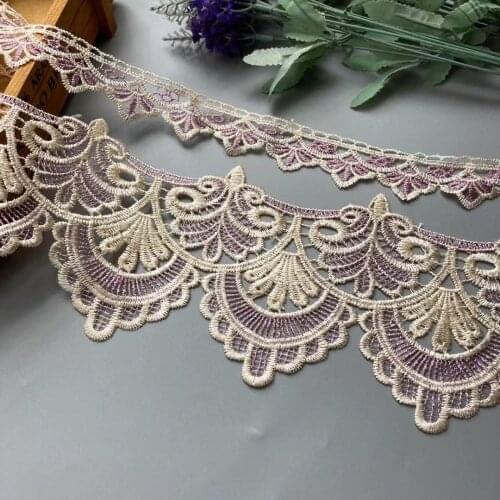 3 yards Purple 10 cm 3 cm Lace Ribbon Trims for Sofa Cushion Trimmings Home Textiles Applique Polyester Sewing DIY Crafts New
