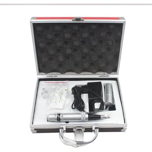Top Aluminium Alloy Permanent Makeup Machine Complete Kit Eyebrow Tattoo Pen Power Supply Set with Needles