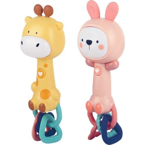 Multifunction Plastic Toys Soft Rattles Teether Toys Music Rhythm Stick Kids Toy Teether Rattle