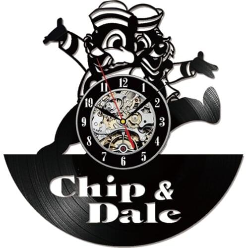 Fashion Vinyl Rcord Wall Clock Kids Room Decorative Wall Clock Cartoon Plastic Wall Clock Home Decoration Nordic style Décor