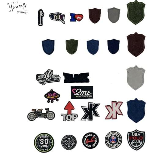 New arrive Embroidered Applique Hot Melt Adhesive Bicycle Zipper Sticker Childrens Clothing Badges Decoration DIY Accessories
