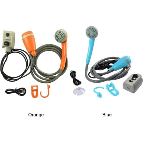 Portable Camping Shower Outdoor Camping Shower Pump Rechargeable Shower Head for Camping Hiking Traveling Outdoor Tool