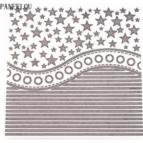 PANFELOU Easter Star dot Embossing folders Plastic For Scrapbooking DIY Template Fondant Cake Photo Album Card Making
