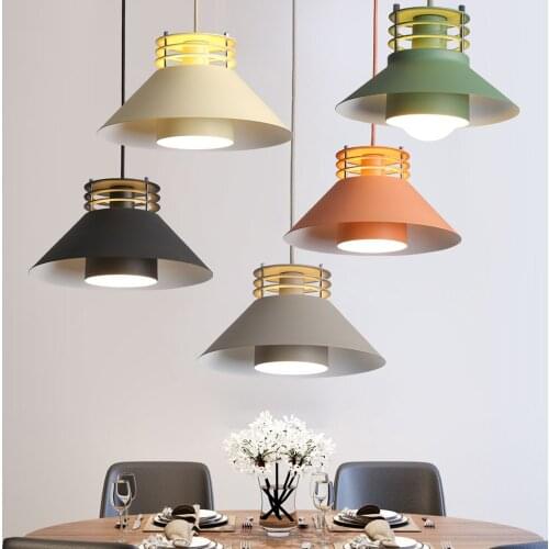 Nordic dining pendant lights macarons window display hotel creative aluminum pendant lamp post-modern led led lamp LU8111759