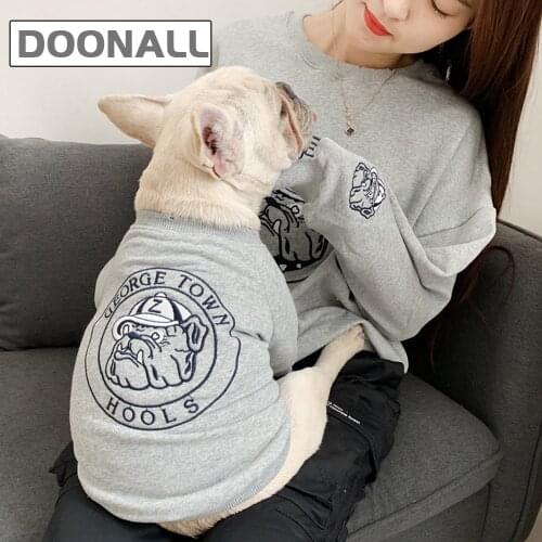 Matching Dog Shirt & Owner Long-sleeve Sweater Cartoon Print for Puppy Cat and Mommy Pet Clothing Parent Mother and Dog Outfits