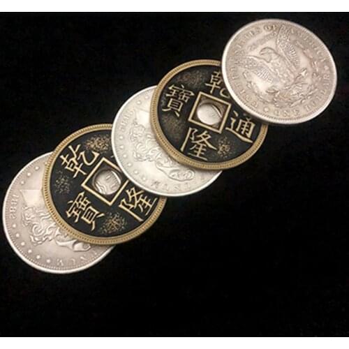 Made in China by Jimmy Fan (No cup) Magic Tricks Close up Magic Magician Illusions Coin Appear Vanishing Gimmick Accessories