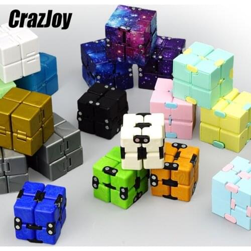 Sensory Toy Autism Anti Stress Fingertrips Funny Infinity Magic Cube Office Flip Cubic Puzzle Decompress Reliever Autism Toys