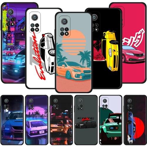 JDM Tokyo Drift Sports Car Silicone Phone Case For Xiaomi Mi 11 Ultra 11X Pro 11i 10S Note 10 10T Lite 5G 9T Soft Cover Shell