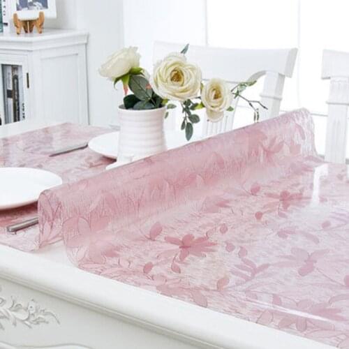 HAZY PVC Rectangle Tablecloth Waterproof Oil-proof Coffee Table Mat Protector Desk Pad Dining Table Cover for Kitchen