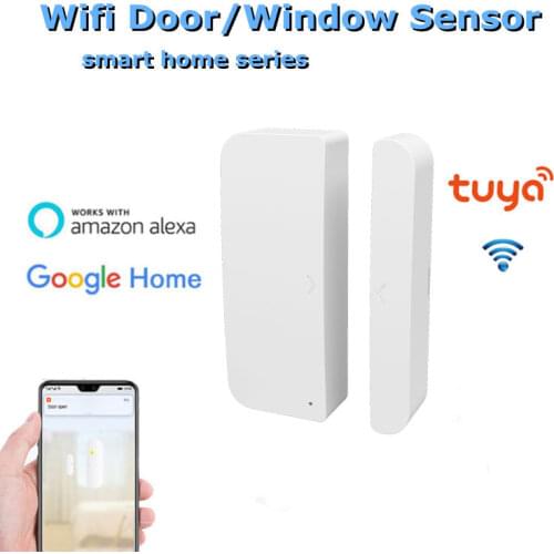Tuya Alexa Smart Door Sensor Detectors Human Body Sensor WiFi Door Window Sensor Magnetic Detector Door Open / Closed Detectors