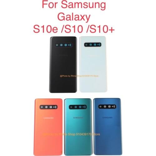 S10 Battery Glass Back Cover For Samsung Galaxy S10 Plus G973 G973F G975 S10e G970 Rear Door Housing Cover sticker