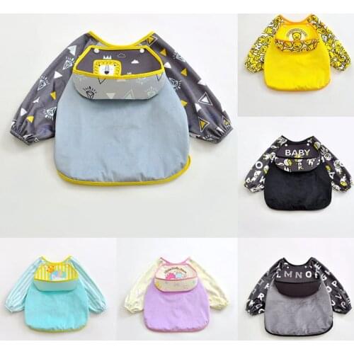 Baby products boy girl male and female newborn baby bib saliva accessories newborn feeding bucket baby raincoat smock