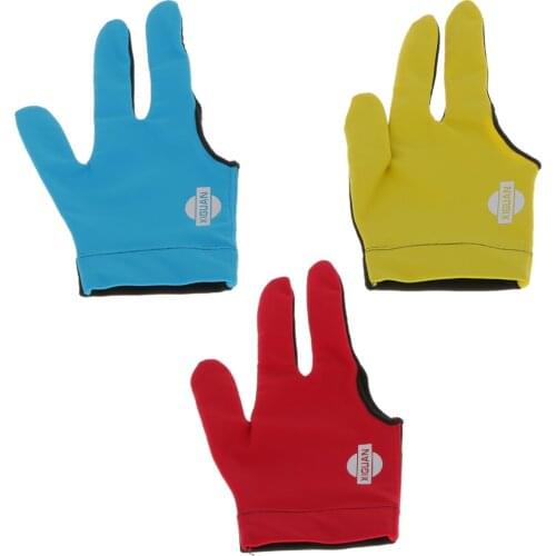 Three Finger RIGHT LEFT Hand Snooker Billiard Table Cue Pool Glove