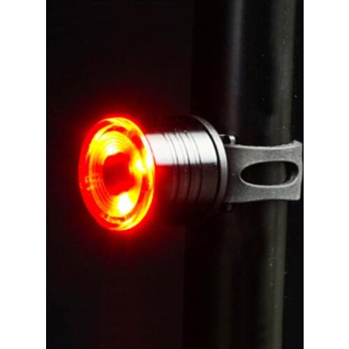 Bicycle Rear Taillight Mountain Bike Aluminum Alloy Shell Helmet Night Riding Safety Warning Light Bicycle Accessories
