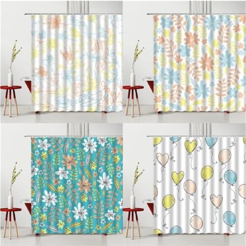 Lovely Cartoons Printing Pattern Shower Curtain Child Bedroom Curtain Household Products Waterproof Polyester Fabric