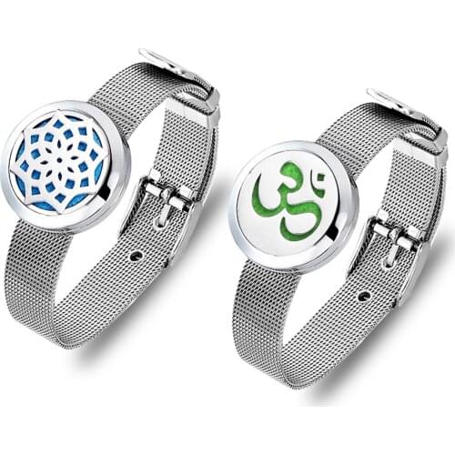 Gifts Essential Oil Bracelets Women WatchStainless Steel Strap Band Aromathery Diffuser Bracelet Wrist Watch For Girl Teens