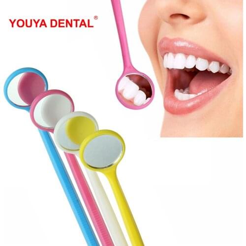 100pcs Dentist Mirror For Teeth Antifog Dental Mirror Front Surface Plastic Oral Care Mouth Tooth Reflector Dentistry Tools New