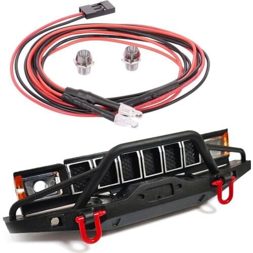 2 LED Light Rear Light Car Tail Light for WPL C14 C24 B14 B24 B16 B36 Q60 Q61 Q62 Q63 & Front Bumper Front Face Grating