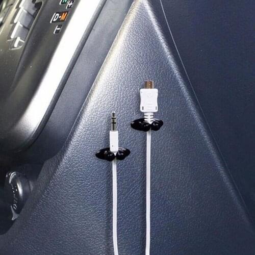 8Pcs/Set Multifunctional Adhesive Car Charger Line Clasp Clamp Headphone/USB Cable Car Interior Accessories