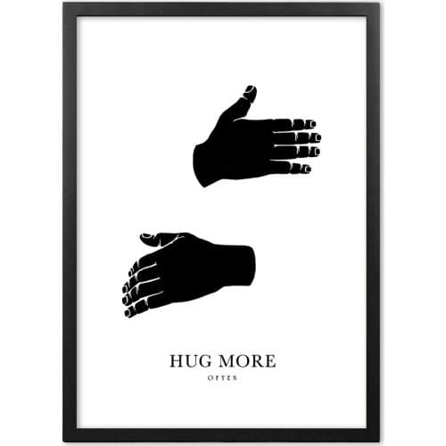 Abstract Hug More Often Quotes Wall Art Print paper Painting Nordic Posters And Prints Wall Pictures For Living Room Decor