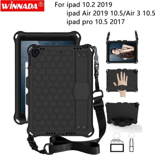 For ipad 10.2 case 8th A2270 tablet cover for ipad 10.2 7th kids cover for Apple ipad air 3 10.5 / ipad pro 10.5 case + strap
