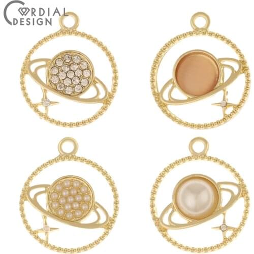 Cordial Design 100Pcs 20*23MM Jewelry Accessories/Hand Made/Planet Shape/Rhinestone Charm/DIY Making/Jewelry Findings Components