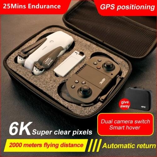 GPS Positioning RC Drone 6K Dual Camera 5G WIFI FPV 2000M Control Multifunctional Return 25Mins Portable Folding RC Quadcopter