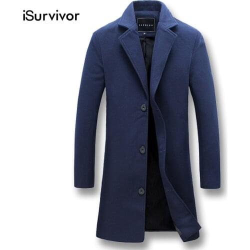 ISurvivor 2021 Men Autumn Parkas Overcoats Jaqueta Masculina Jackets and Coats Male Smart Casual Fashion Slim Fit Jackets Hombre
