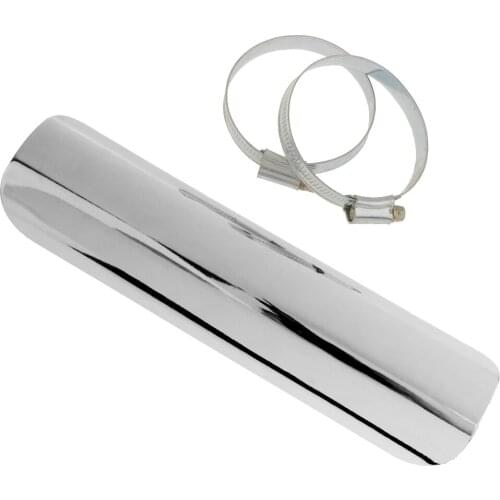 Cool Plating Exhaust Muffler Pipe Heat Shield Cover Heel Guard For Harley Cruise White