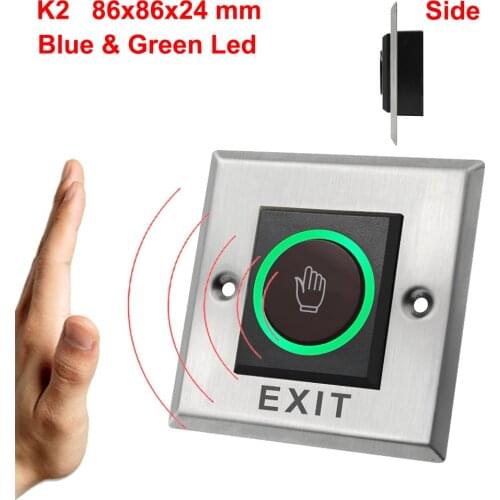 NO NC COM Metal No touch contactless Infrared Door Exit Button for Access Control System