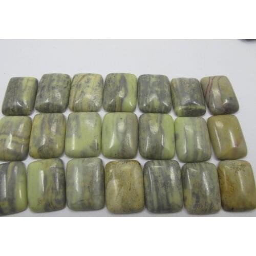 Wholesale 10pcs/lot Natural Lemon Stone 15x20mm Rectangle Cabochon, Gem stone Pendant Cabochon Ring Face,fit jewelry diy