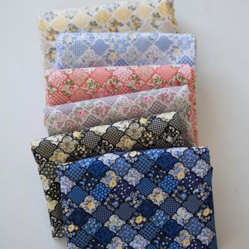 145x50cm Original New Digital Printed Pure Cotton Flower Patchwork Fabric, Making Clothing Handmade DIY Doll Clothes Cloth