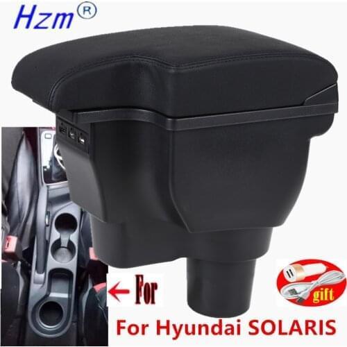 For Hyundai SOLARIS Armrest box 2017 2018 2019 2020 For Hyundai Solaris 2 Accent Verna Car Armrest Storage box car accessories