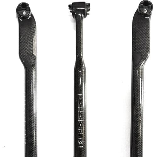 Newest Mountain Bike without logo Breaking Wind 5/25degree Seatpost 3K gloss/matte Full Carbon Fibre Bicycle Seatpost Bike Parts