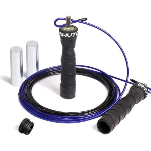 SHIP NOW) Professional Self-locking Speed Jump Rope Fitness Adjustable Weighted Skipping Ropes Absorb Sweat Handle