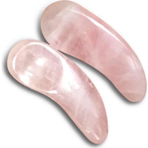 Pink Rose Quartz Eye Massage Tool Eye Cream Applicator Massage Wand Stick Facial Mask Spatula Rose Quartz