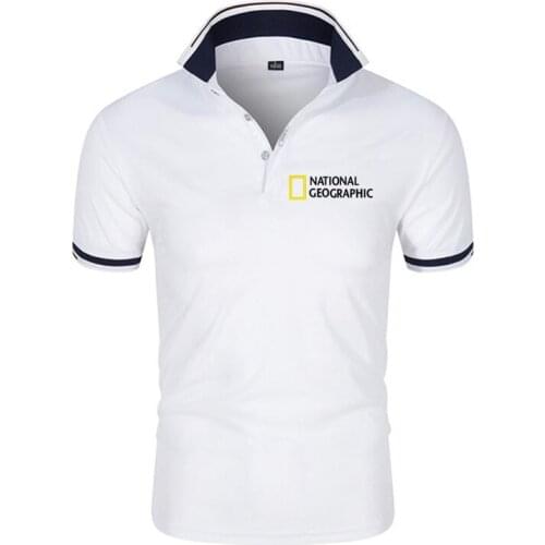 Polo shirt men summer new high quality mens Short sleeve Solid color print Top youth Business casual polo shirt M-4XL