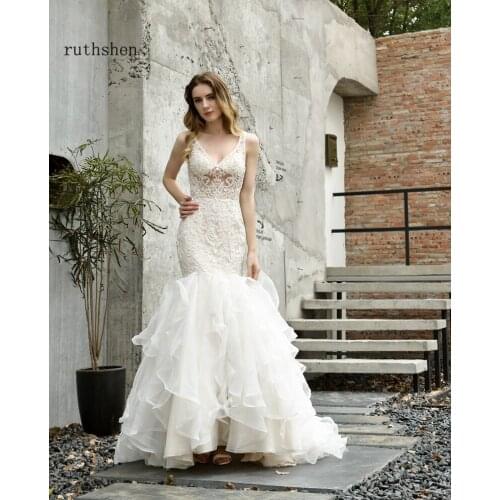 Свадебные платья силуэта русалка Ruthshen China At AliExpress