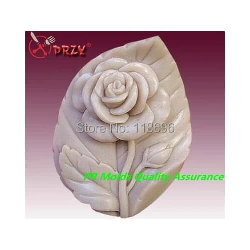 Roses and leaves modelling silicon soap mold fondant Cake decoration mold High-quality Handmade soap mold NO.:SO397