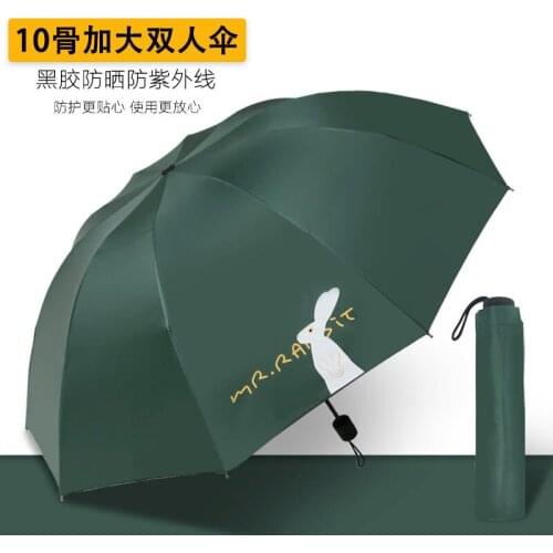 10 Bone Large Folding Reverse Umbrella Men Women Umbrella Sun Unscreen Anti UV Travel Sun Umbrella Clear Parasol Windproof B50