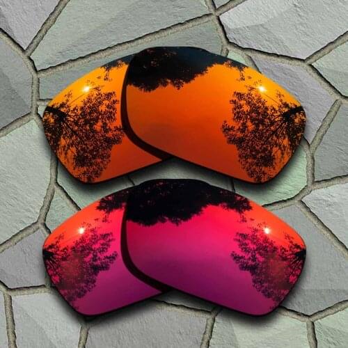 Red Orange&Violet Red Sunglasses Polarized Replacement Lenses for Oakley Fuel Cell
