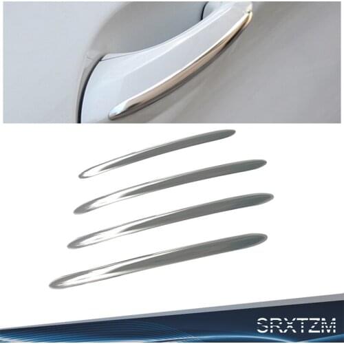 SRXTZM Door Handle Metal Chrome Decoration Trim Cover Sticker Metal Decoration Car Styling For BMW 5 Series F10 F11 2010-2015