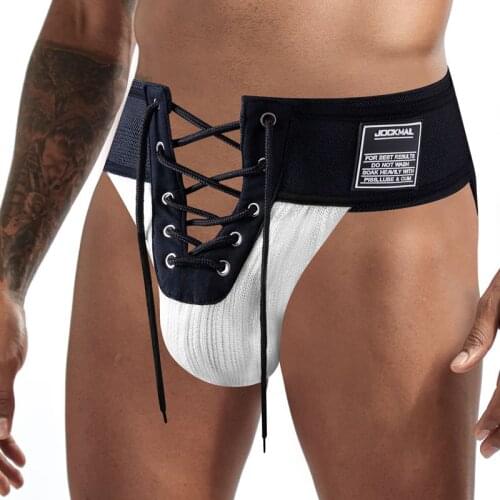 JOCKMAIL 2-Pack Men Thong Jockstrap Gay Lace RIVET Camouflage Green Extra Wide Belt See String Homme Adult Sports Sexy Underwear