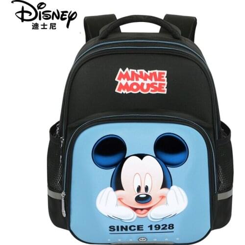 Disney Bag Mickey Mouse Backpack Cartoon Cute Minnie Reduced Schoolbag Polyester Breathable Handbag Boy Bookbag Shoulder Totes