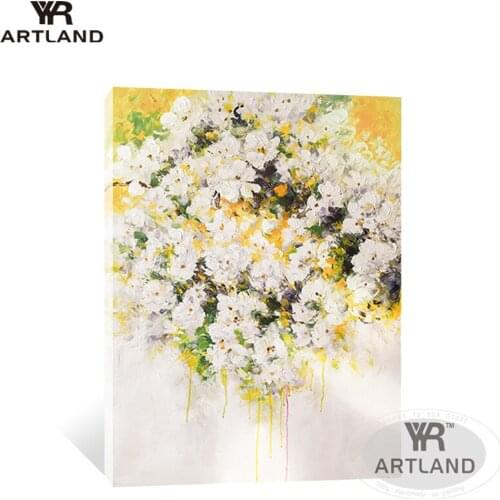 Wedding decorations beautiful flowers for indoor wall 100% Handmade canvas oil paintings for living room home decoration unframe