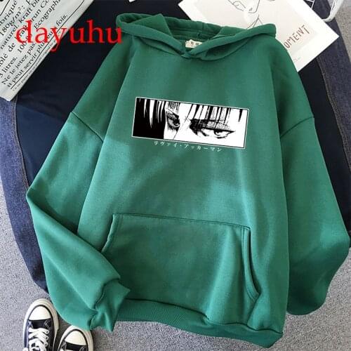 Shingeki No Kyojin Japanese Anime Hoodies Men Harajuku Attack on Titan Graphic Sweatshirt Titans Attack Unisex Clothing Male 90s